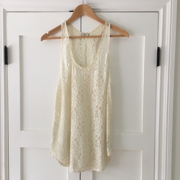 Wilfred Aritzia racer back lace tank top - Picture 1 of 3